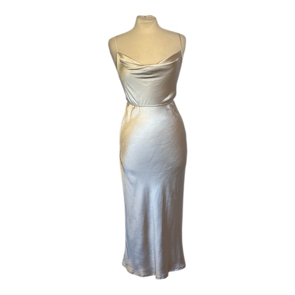 Motel Rocks Palasha Dress in Satin Ivory size Small‎ NWT - Picture 3 of 10